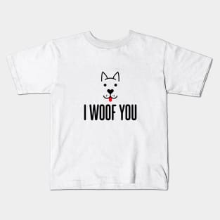 I WOOF YOU - Dog Lover Collection Kids T-Shirt